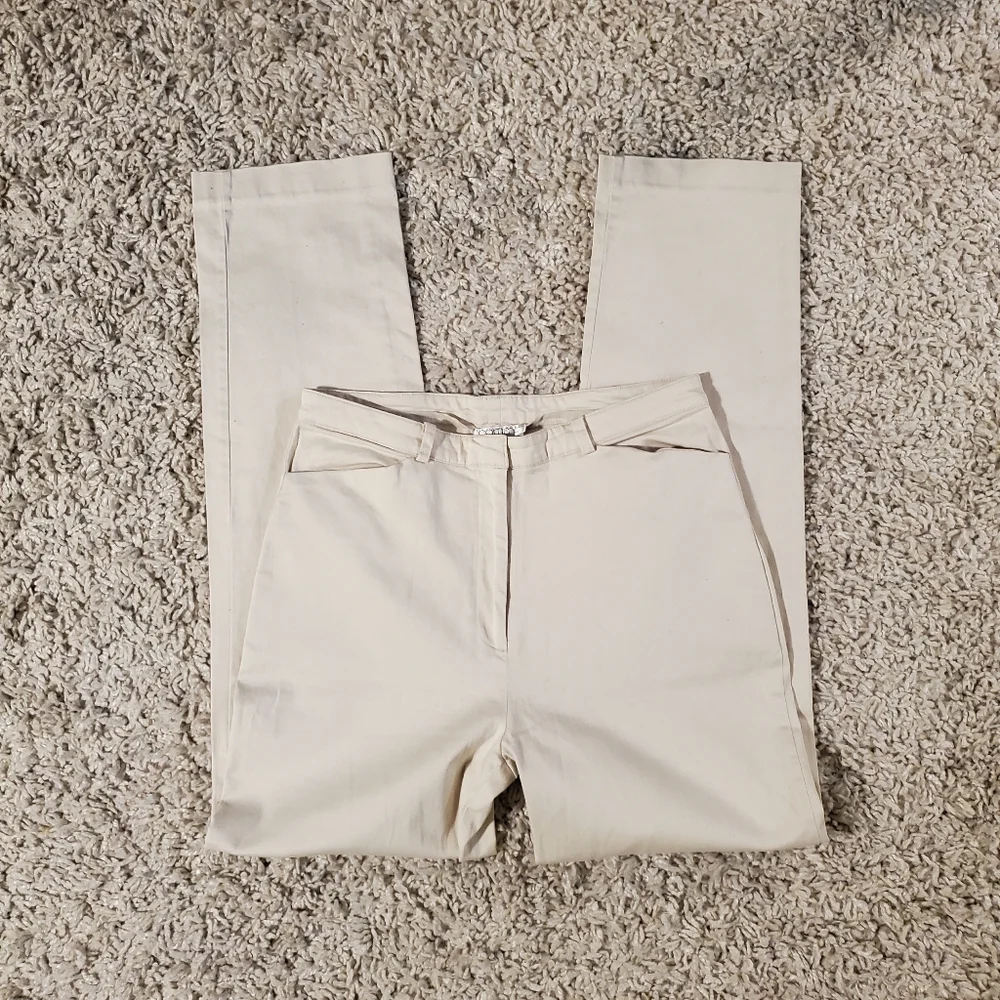 VINTAGE | Comme High waisted beige cream dress pants (Size 10) - Picture 6 of 8